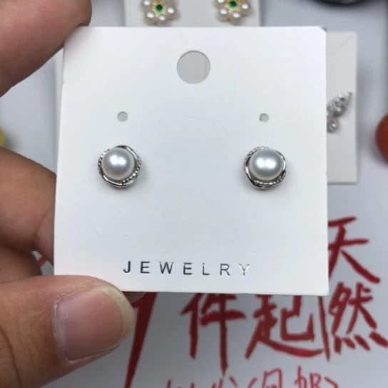 淡水珍珠耳饰银S925镶嵌