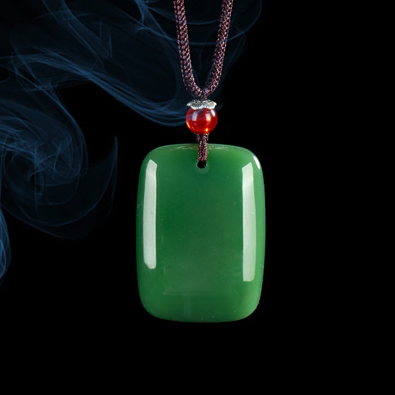 非金属仿水晶吊坠 平安无事牌吊坠好事挂件男女方形光面面包牌