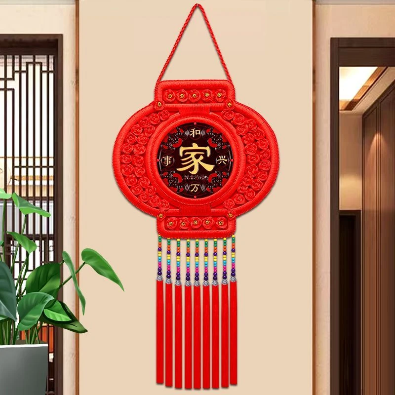 桃木中国结新款灯笼客厅中式春节居家装饰婚庆过年玄关大气精美