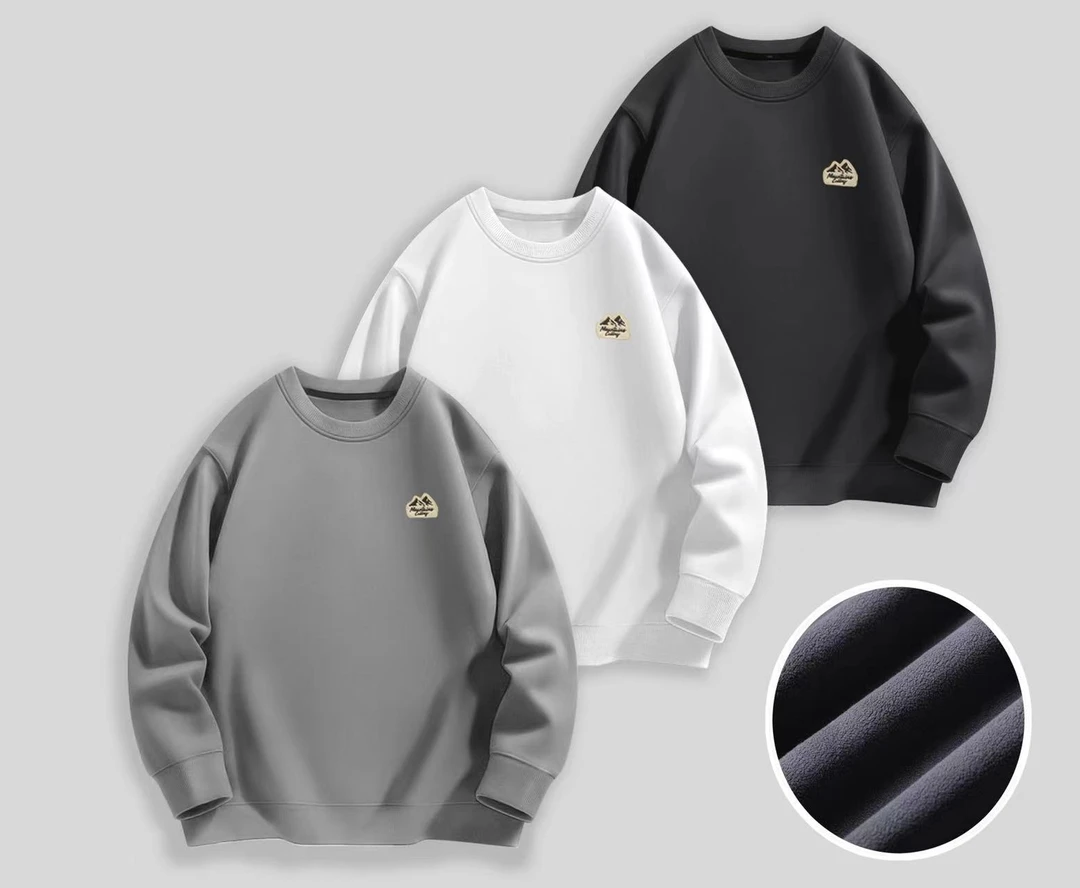 线下359！温暖奥利绒！重工刺绣加绒加厚男女同款【雪山加绒卫衣】T