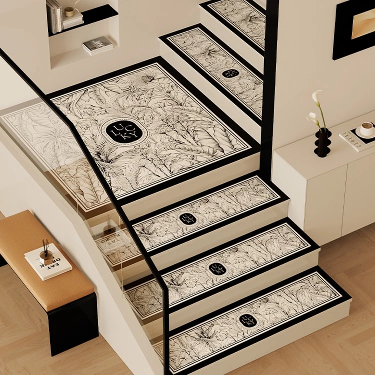 凯尔特新中式楼梯垫踏步垫复式loft高级感吸水防滑地垫可擦洗