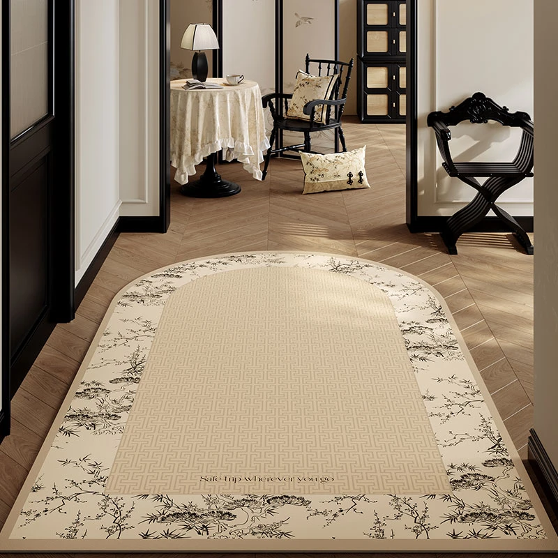 范居别枝庄园法式半圆进门门口入户大地垫玄关地毯耐磨除尘氛围感