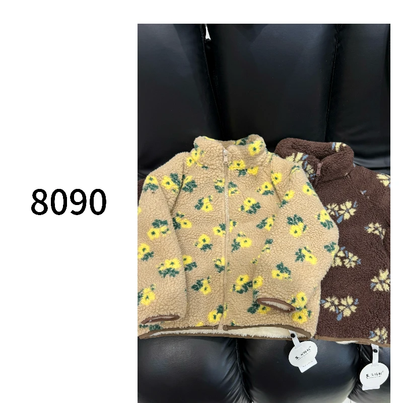 【宋晓暖】冬款碎花儿童防羊羔绒韩系加绒加厚上衣NJ-240060