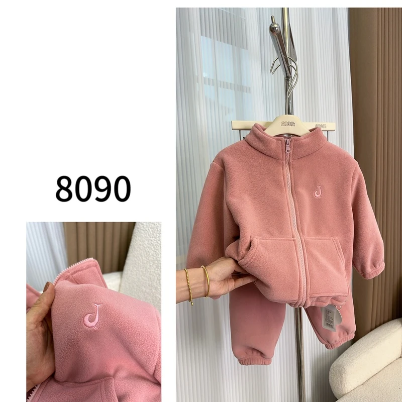 【宋晓暖】正品海豚绒立领时尚套装儿童秋冬款双层加厚保暖NJ-23922