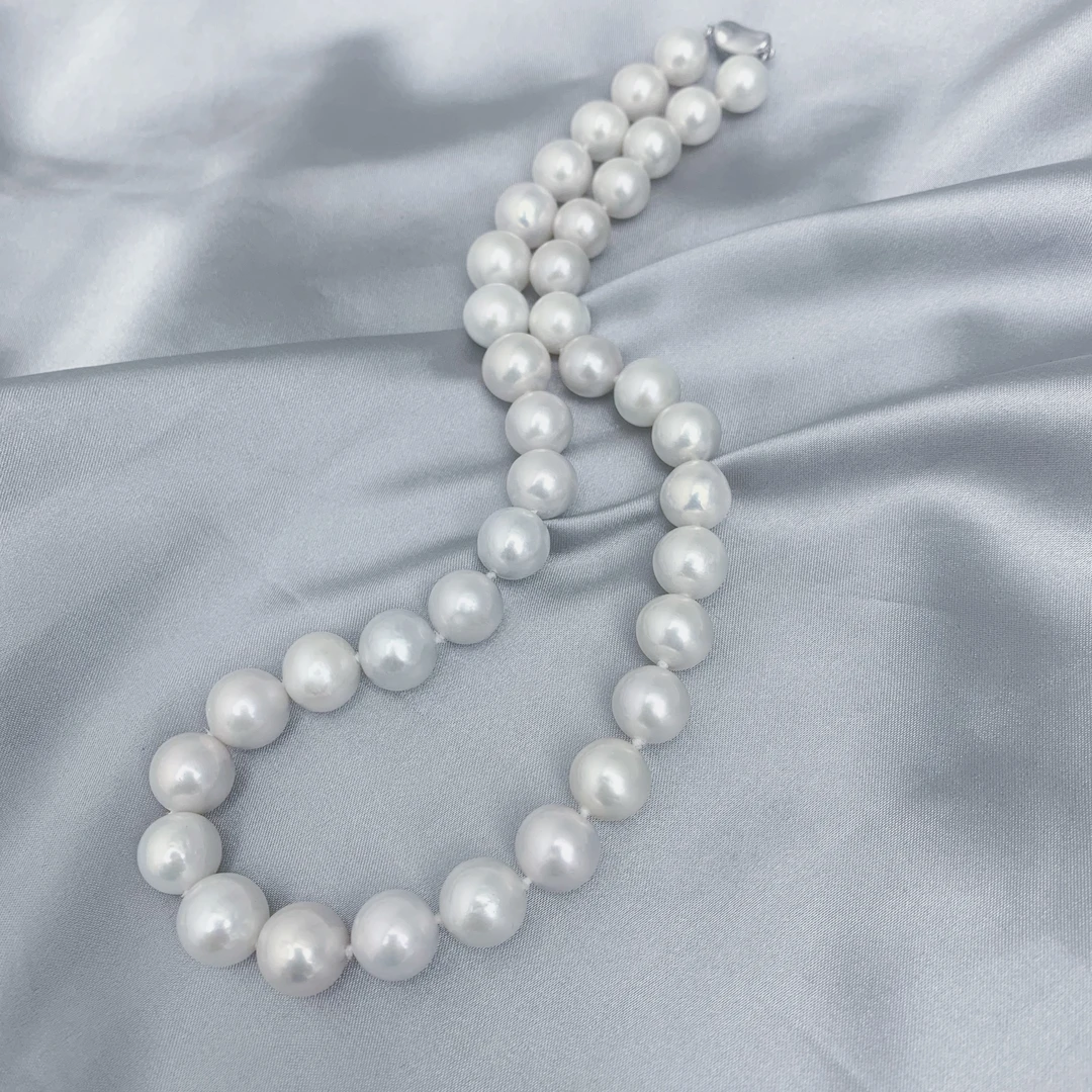 【毅哥宠粉】经典款9-12mm赛澳白珍珠项链