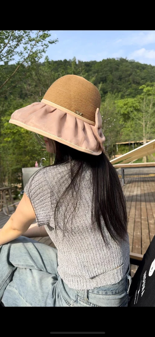 全顶欧根纱防晒遮阳帽（54-58头围）