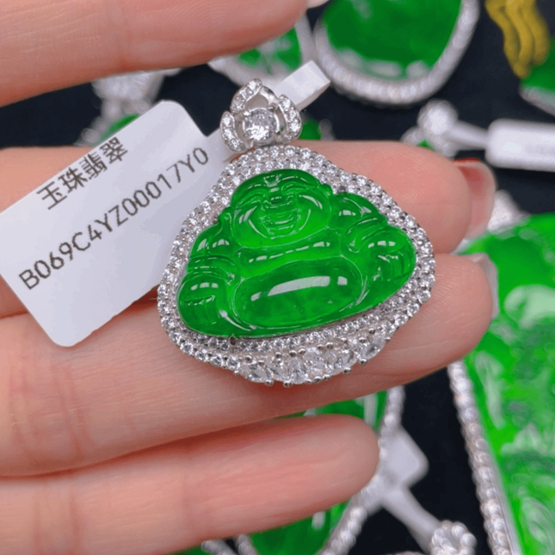 【闪购商品】翡翠颈饰银S925镶嵌吊坠