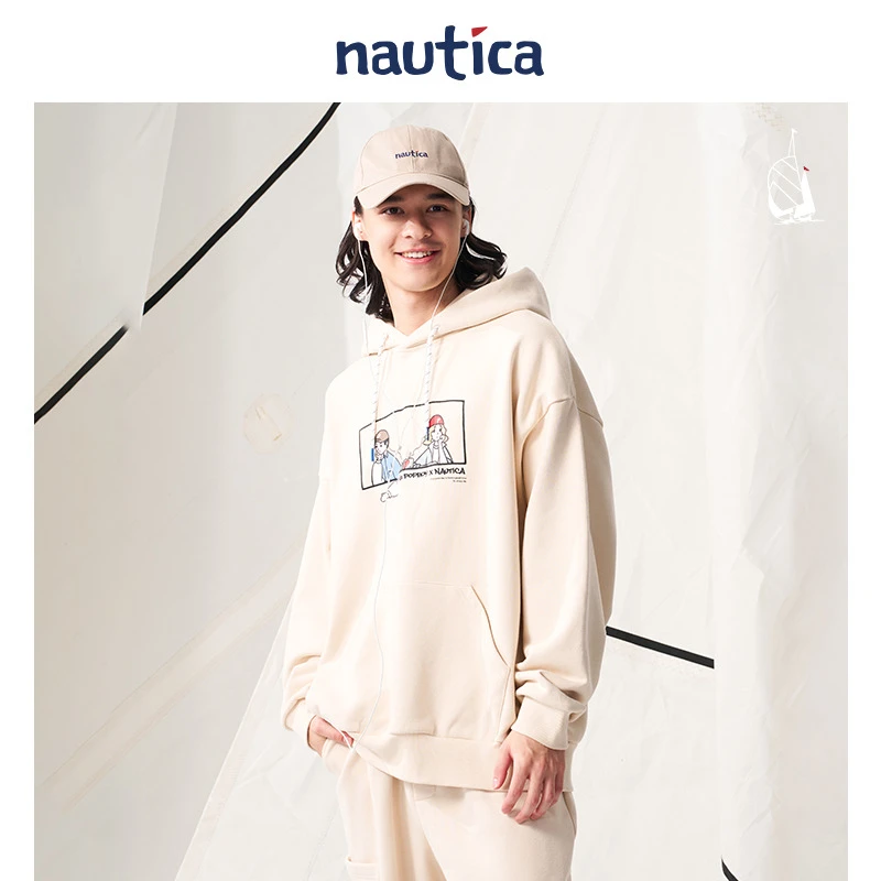 【联名限量】nautica x POPBOY联名日系中性重磅连帽卫衣PBKW4462