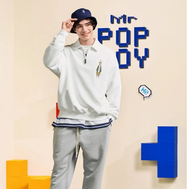 nautica白帆popboy户外早秋运动休闲长袖卫衣PBKW3413雅丹风