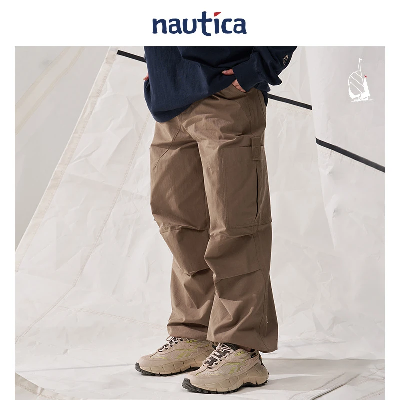 【官方正品】nautica白帆 日系中性潮流休闲降落伞裤工装裤43PW26
