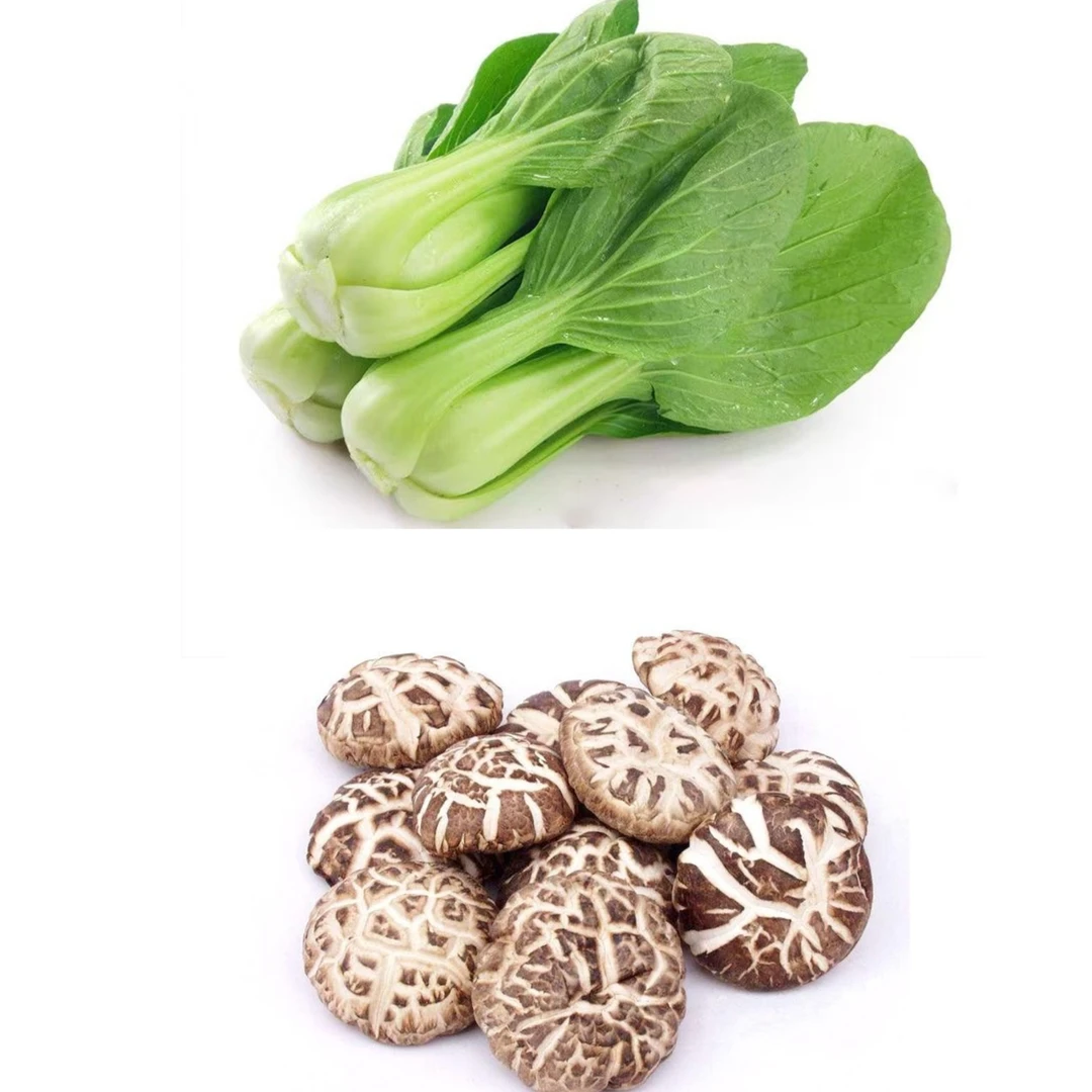 【众旺农场】油菜花菇组合，3斤油菜➕半斤花菇 新鲜现摘现发JD顺丰包邮