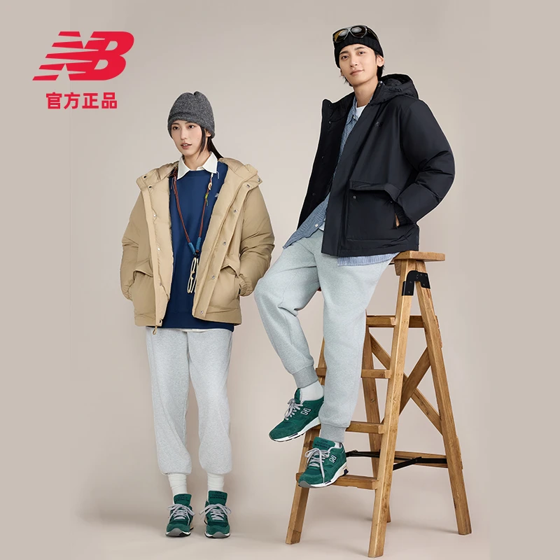 NEWBALANCE NB官方 潮流休闲百搭保暖好羽绒鸭绒羽绒服AMJ43359