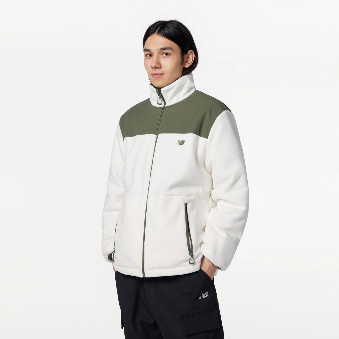 NEW BALANCE NB官方男款休闲潮流舒适运动立领百搭外套  AMJ33373
