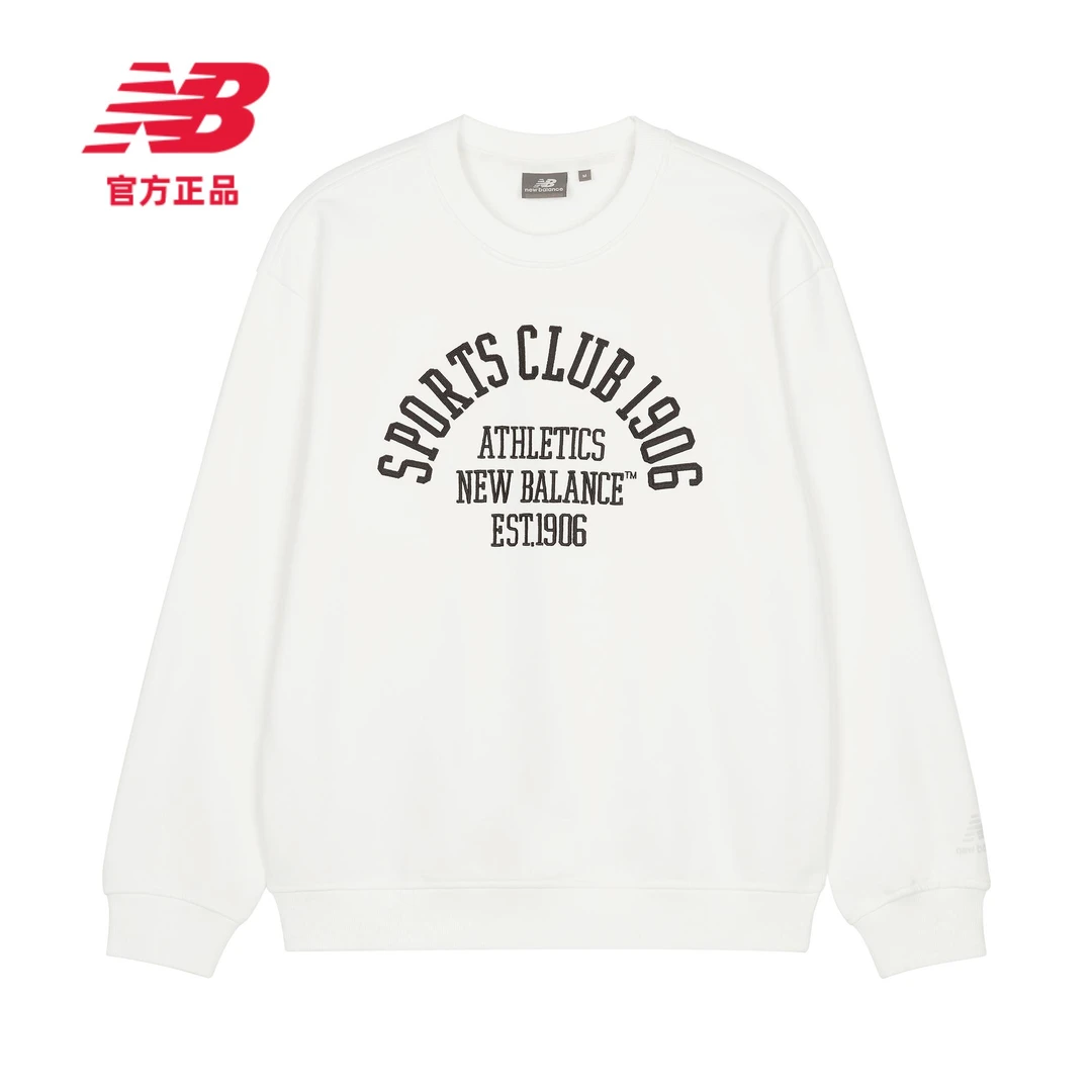 New Balance NB 官方男女同款长袖运动情侣圆领时尚卫衣 5CD38491