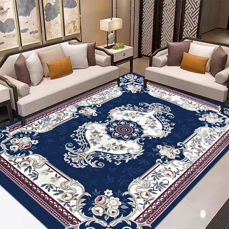 六路【蓝色妖姬】200x300欧式家用地毯卧室客厅茶几垫地毯防滑门垫