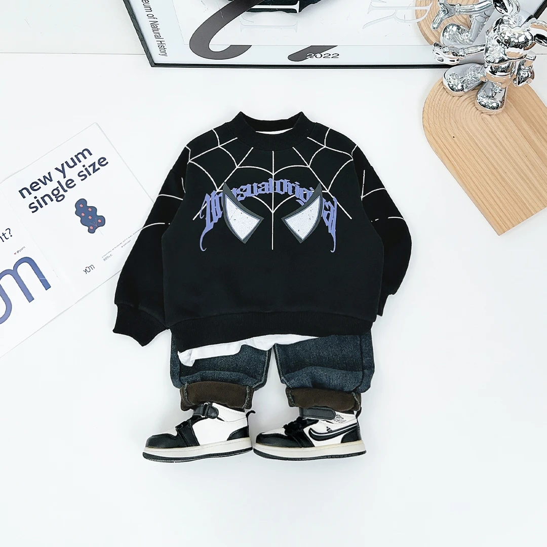 儿童卫衣加绒款长袖2024新款秋冬装男童 D-HS24162 悠悠童话童装