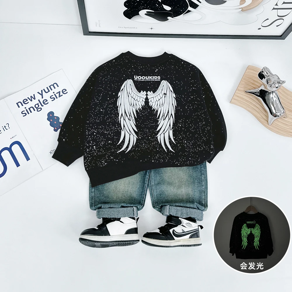 儿童新卫衣长袖2024新款秋装男童春秋上衣 D-YC6820 悠悠童话童装