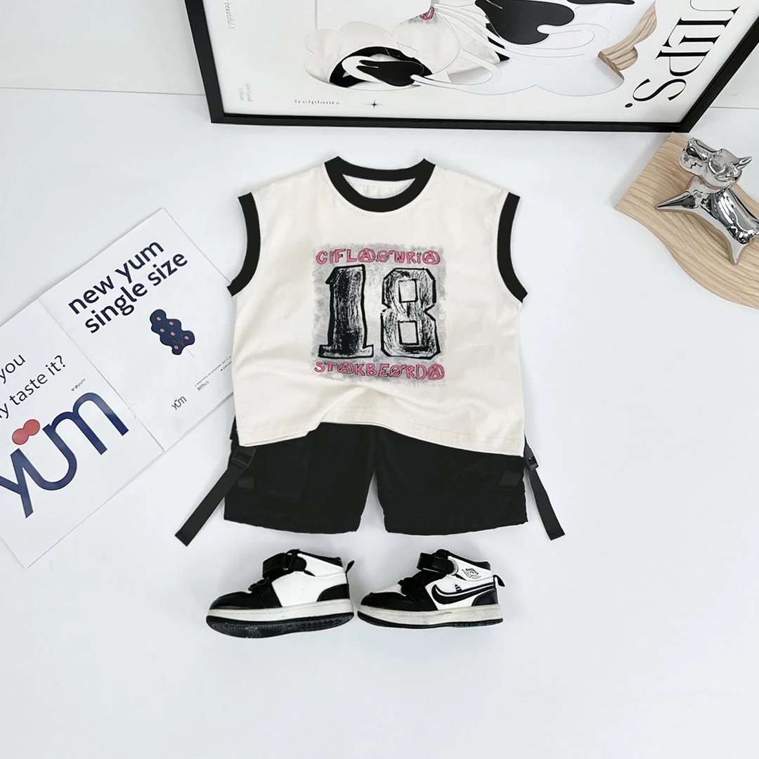 儿童背心夏季男童夏装无袖夏T恤2024新款 D-DM25828 悠悠童话童装