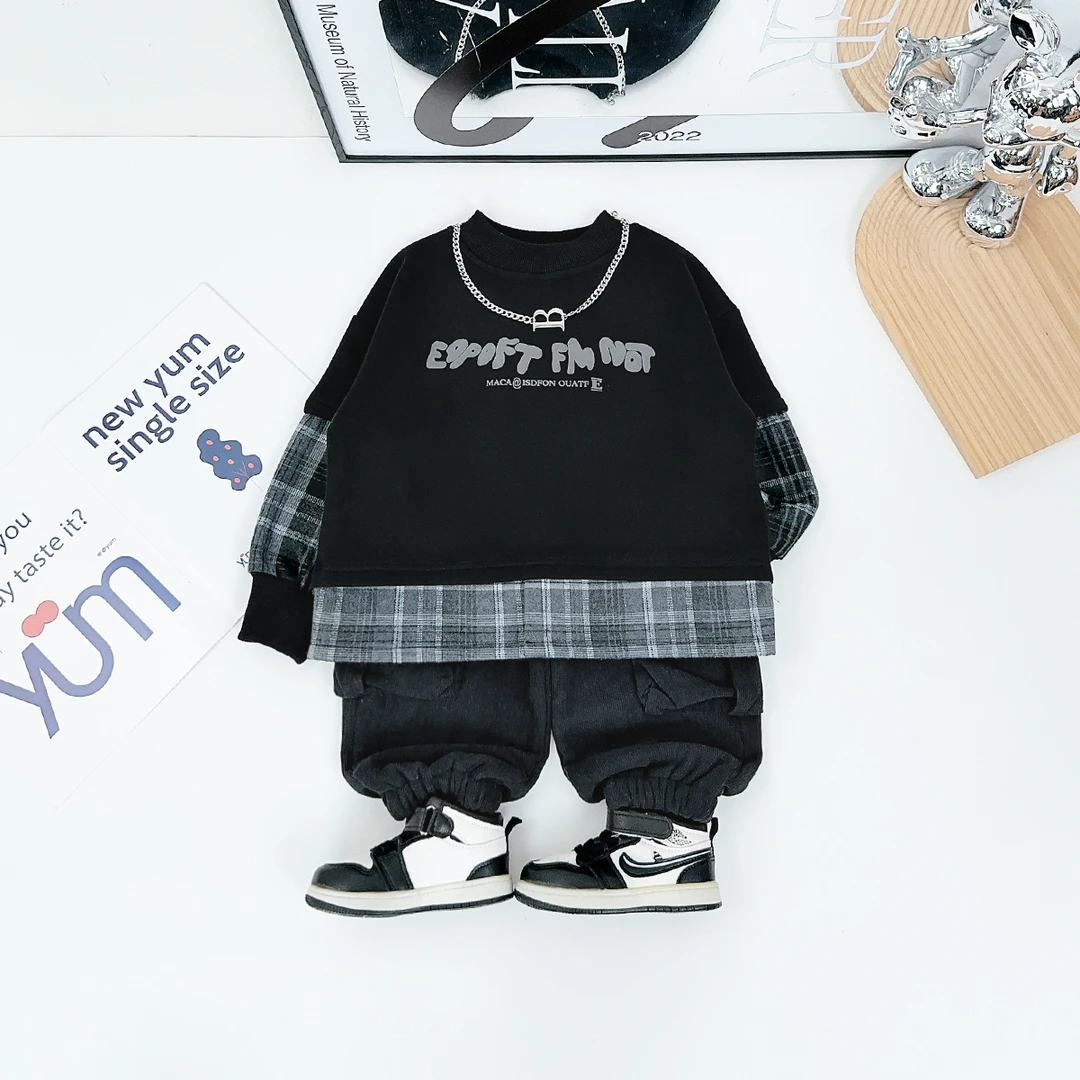 男童套装加厚2024新款秋冬装儿童两件套 D-HZ241280 悠悠童话童装