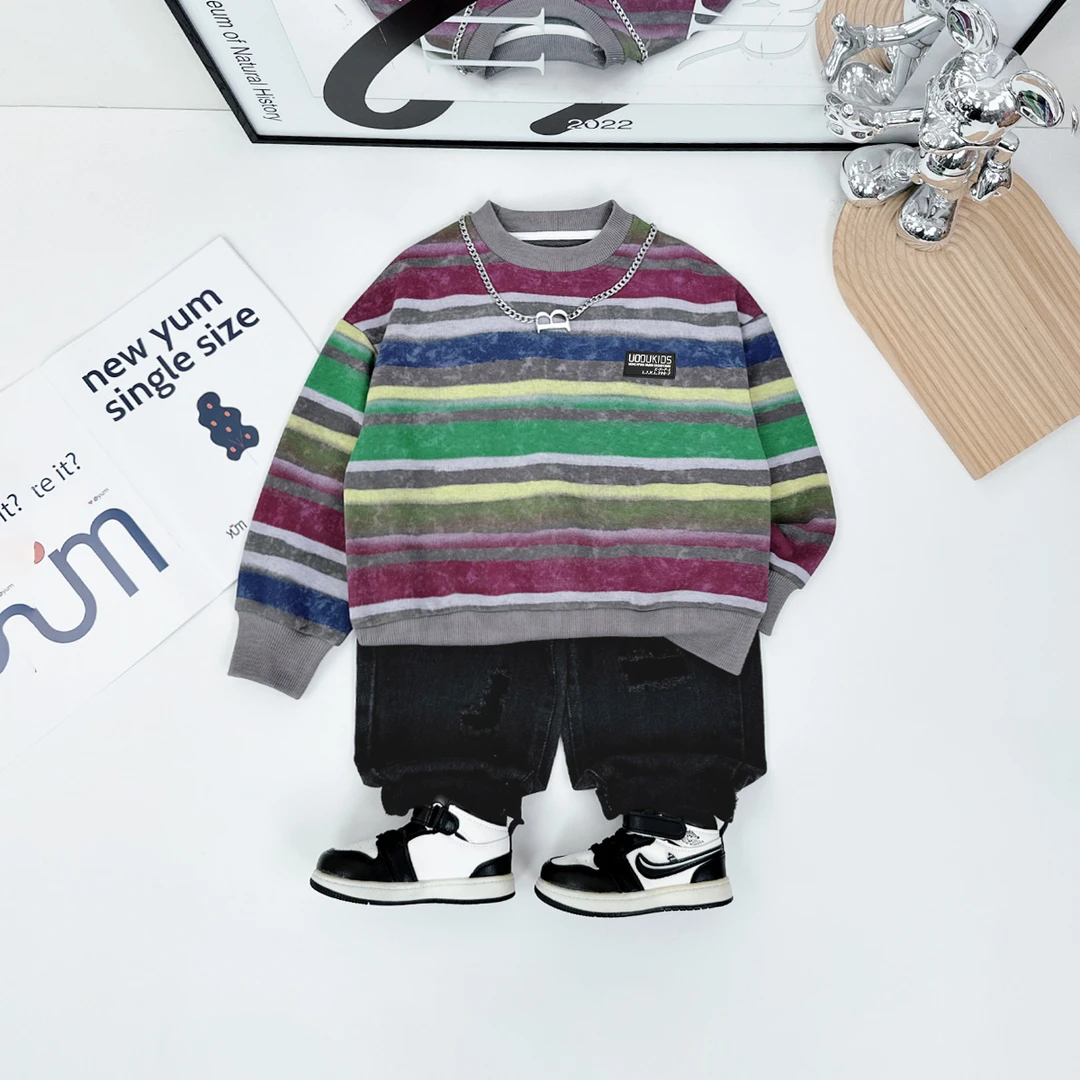 儿童卫衣长袖2024新款秋装男童春秋上衣 D-BD88532 悠悠童话童装