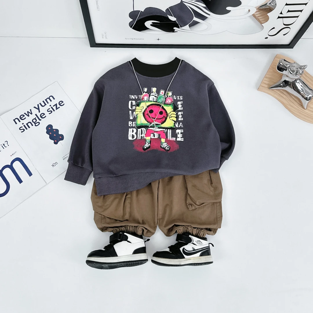 儿童卫衣长袖2024新款秋装男童春秋上衣 D-WG27392 悠悠童话童装