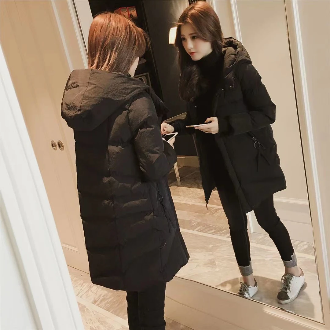 2023新款羽绒服衣女中长款款韩版时尚宽松显瘦加厚服女冬季外套女