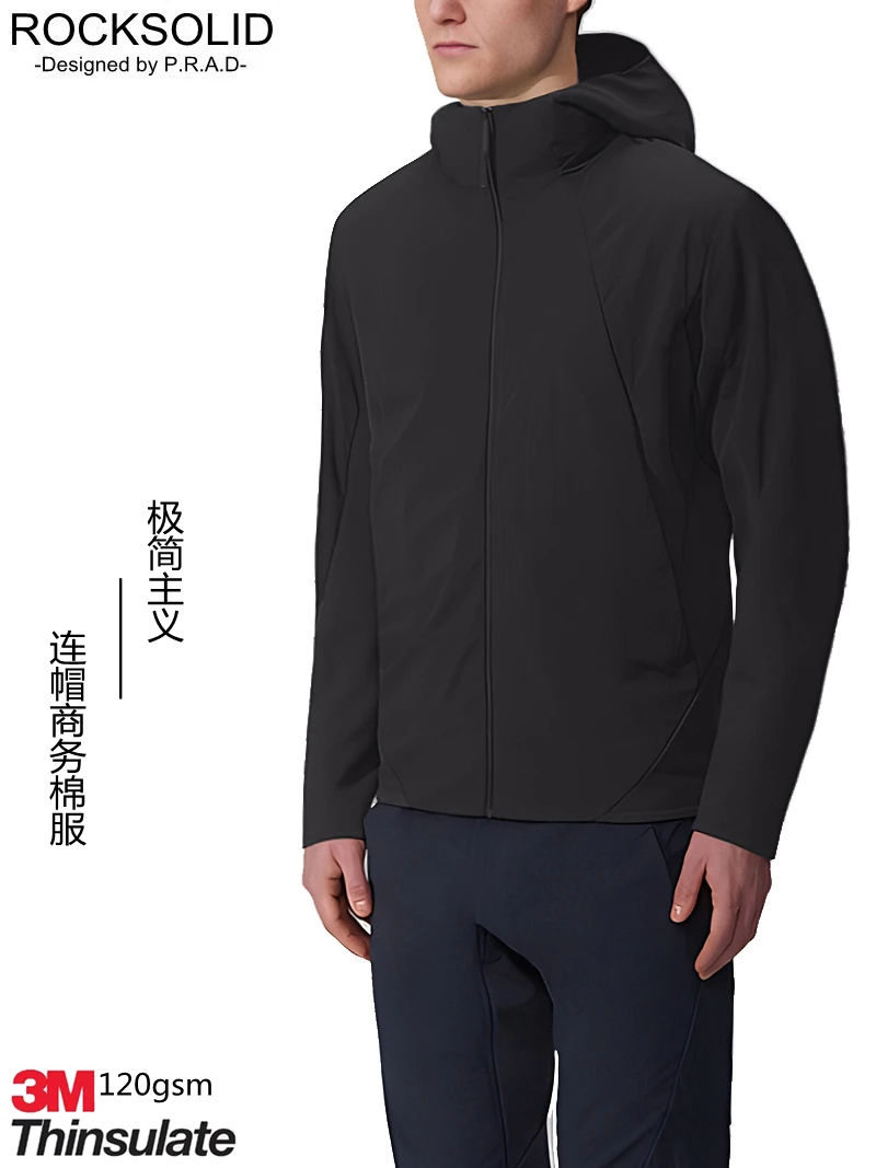 鸟家阿童木AR平替连帽商务轻保暖V系棉服立体剪裁城市极简风格