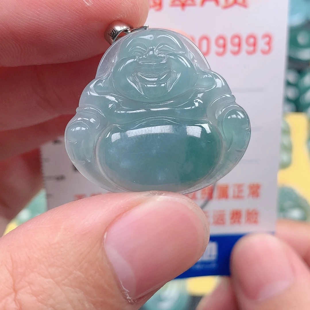 翡翠吊坠(不含链)银S925镶嵌