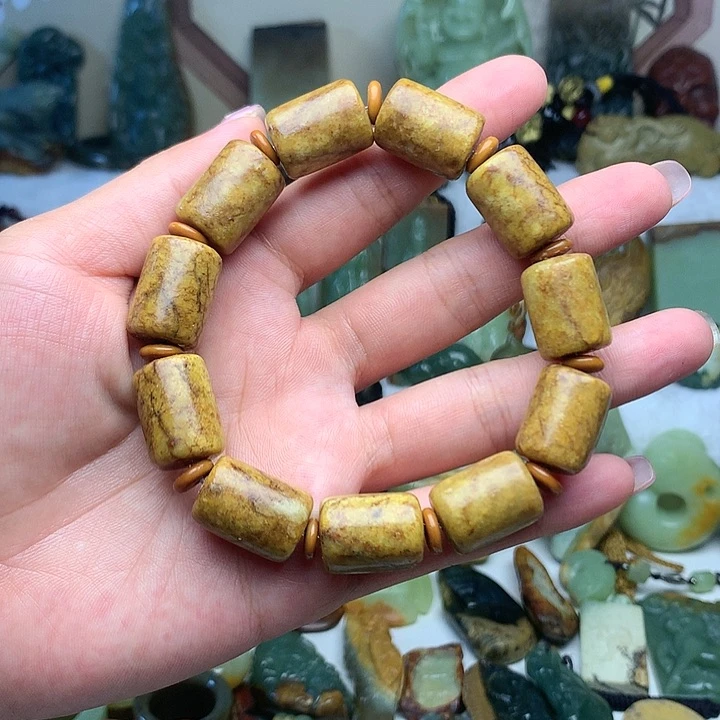 岫岩河磨玉（透闪石质玉）手串未镶嵌