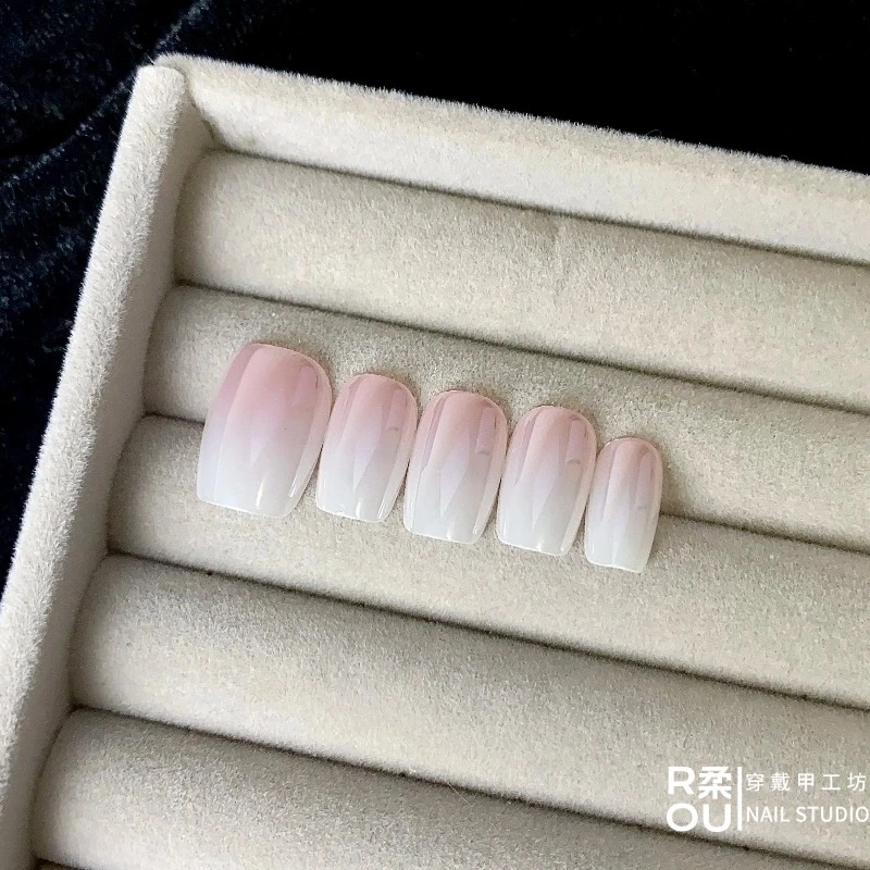 【白桃甜酒】穿戴美甲可拆卸爆闪纯欲轻奢美甲