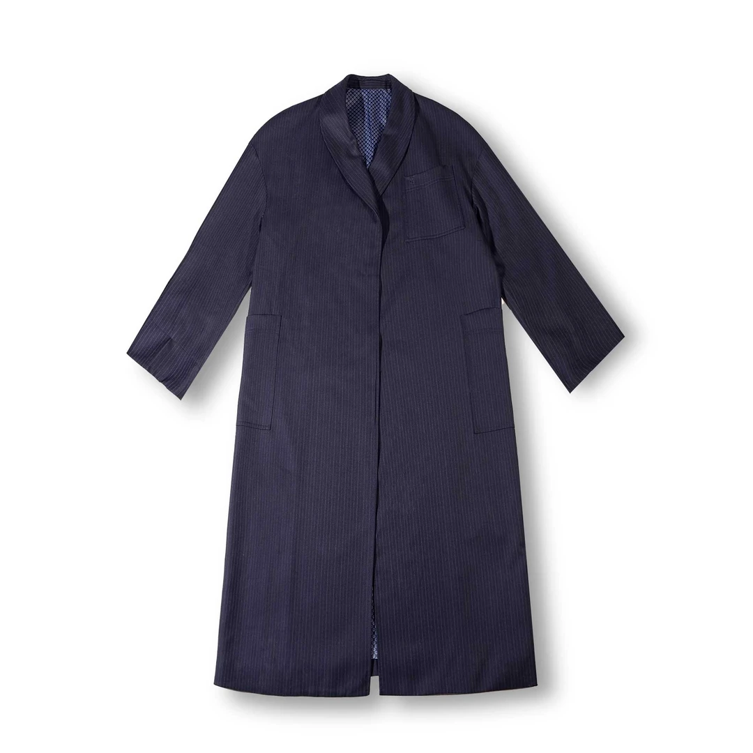 【萨玛雅萨-SMYS】赴约-长款青果领条纹大衣S235Y7101