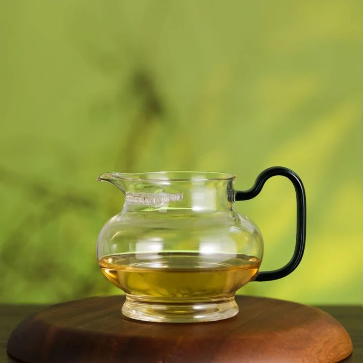 禾器 熠然茶海 带过滤公道杯  高硼硅玻璃茶器  分茶耐热纯手工