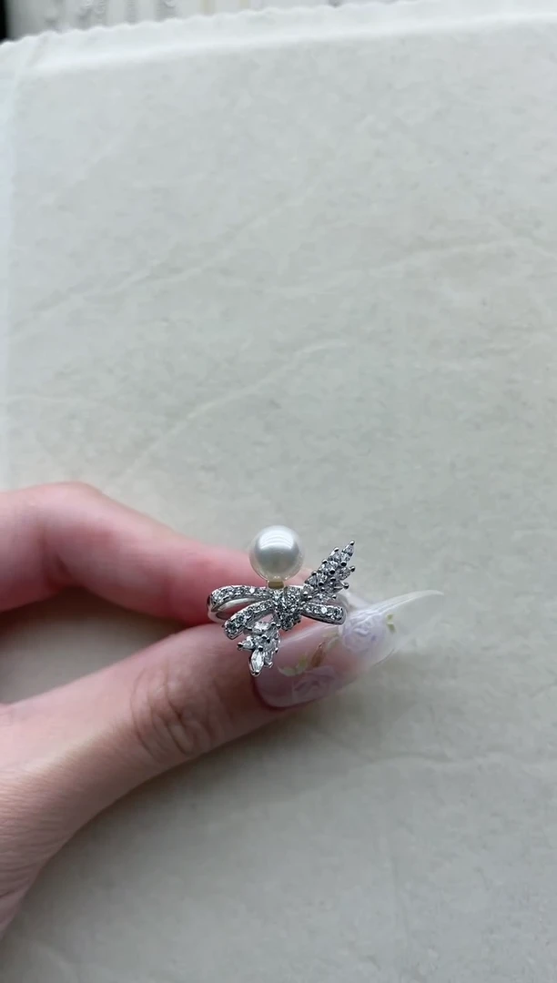 【闪购商品】海水珍珠戒指银S925镶嵌Y47