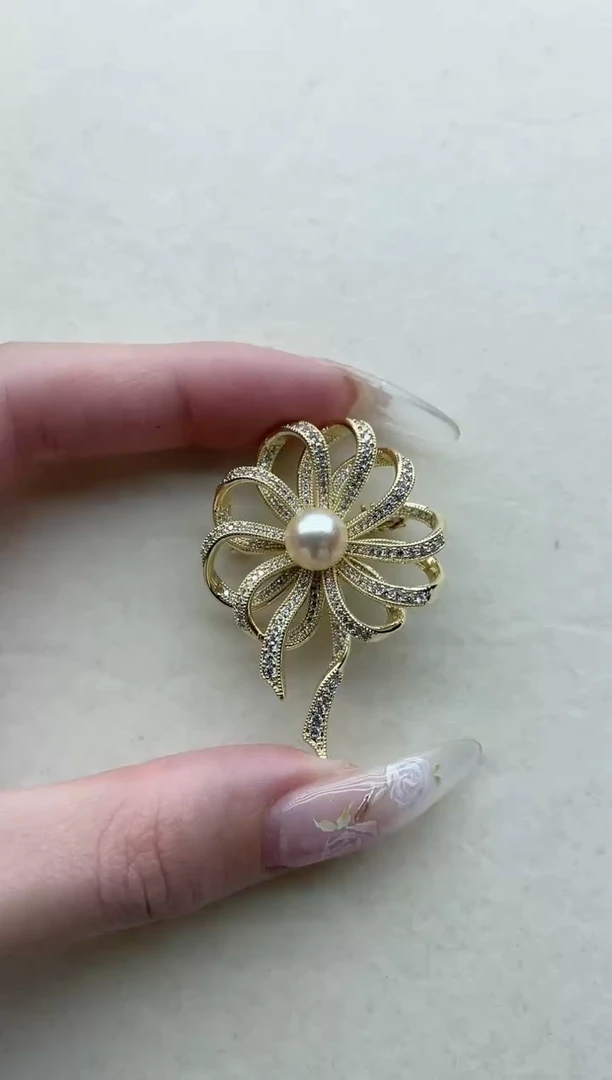 【闪购商品】海水珍珠胸针未镶嵌D19