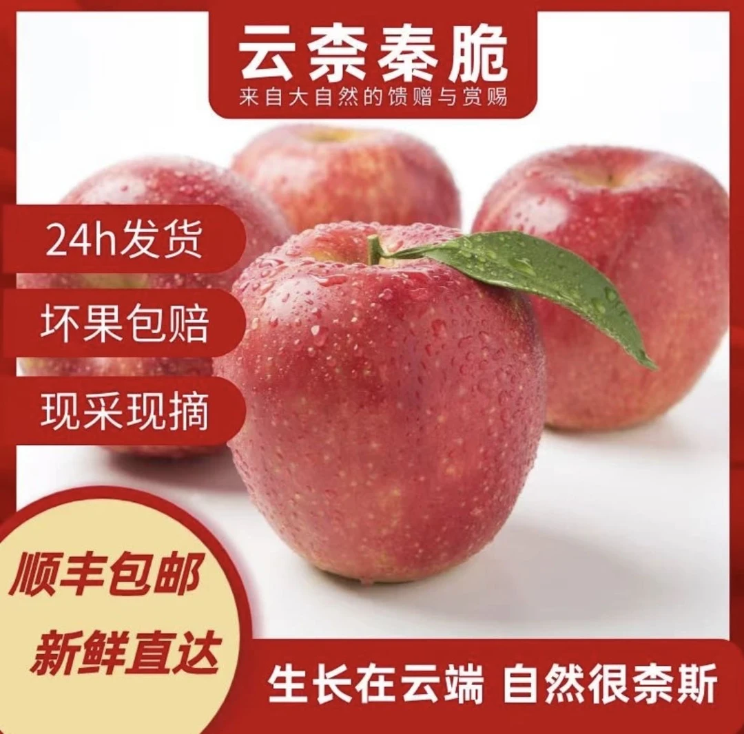 西北甘肃 苹果秦脆精品果 8斤4000g
