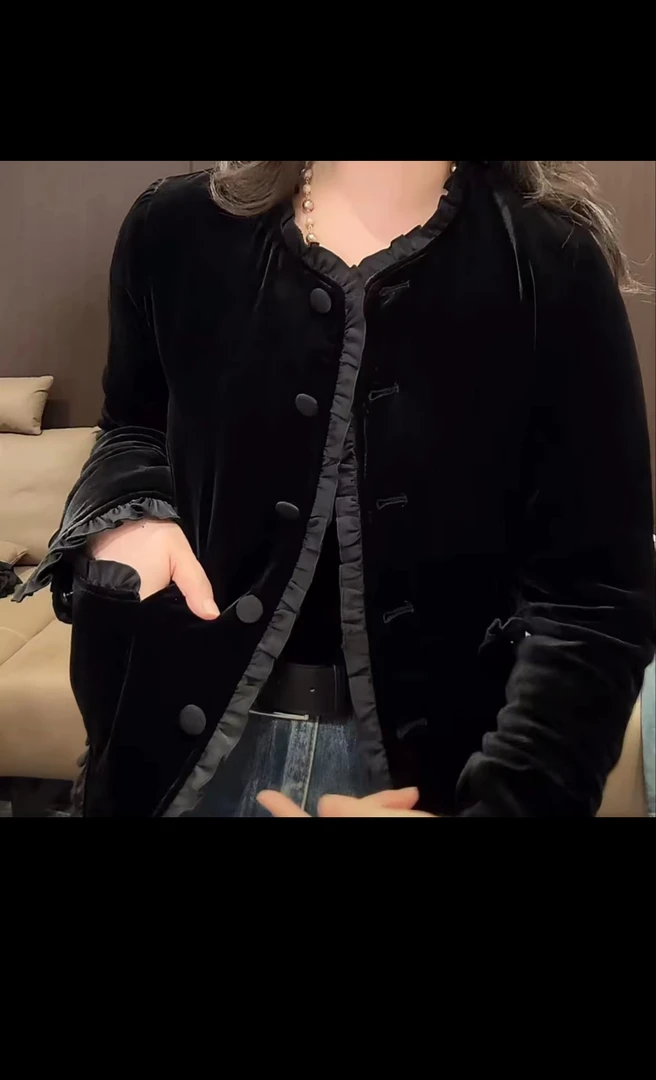 《加棉》保暖丝绒棉服外套不可机洗