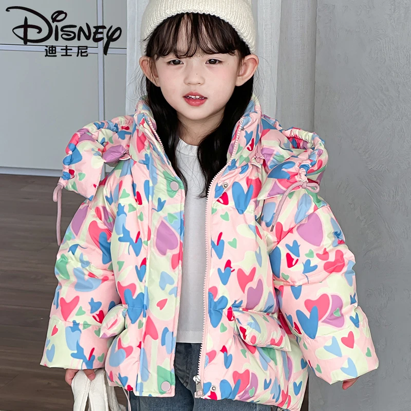 Disney/迪士尼女童羽绒服时尚洋气连帽冬季新款宝宝潮流韩版冬装