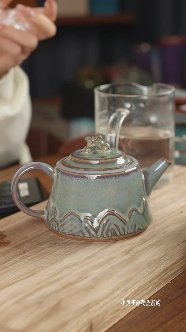 【闪购商品】摆件小师妹-钧瓷-茶壶