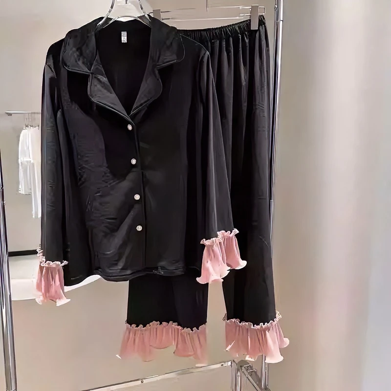 2024秋冬季亲肤厚款加绒休闲家居服装女士海岛绒睡衣女长袖春秋款