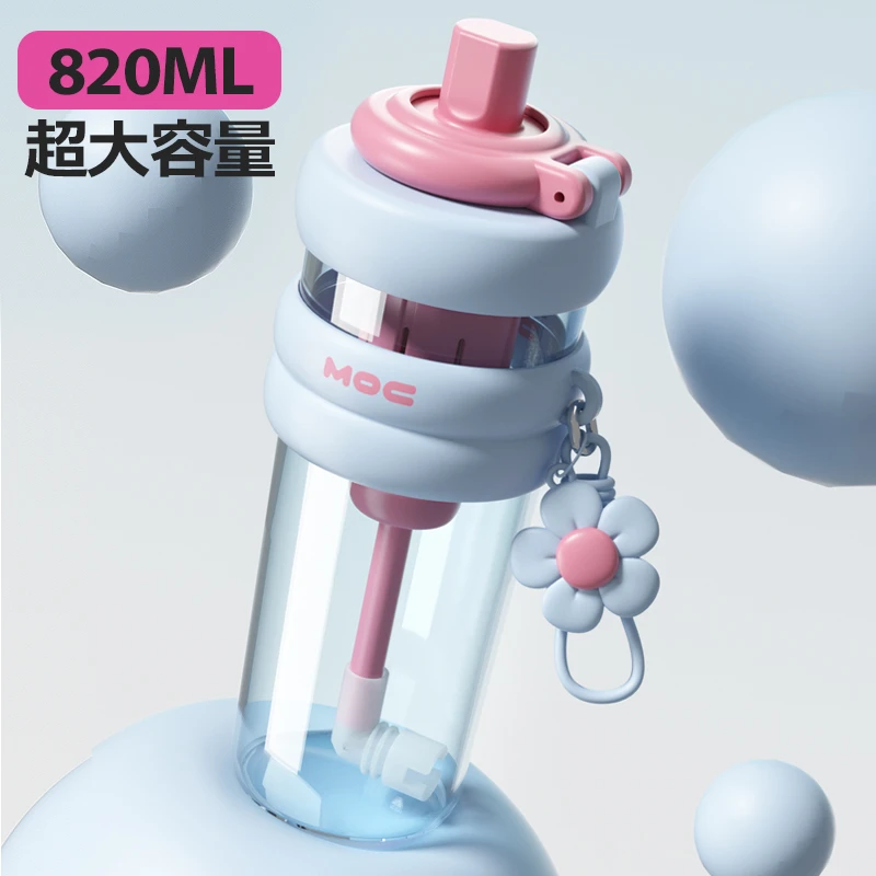 奇古堂太阳花潮酷防摔便捷车载巨无霸冰霸夏天女孩吸管喝水杯子