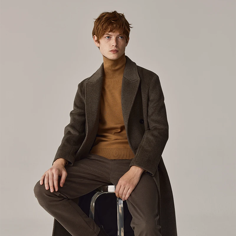 MindBridge柴斯特双面呢山羊绒大衣男款冬季高级感绵羊毛呢外套