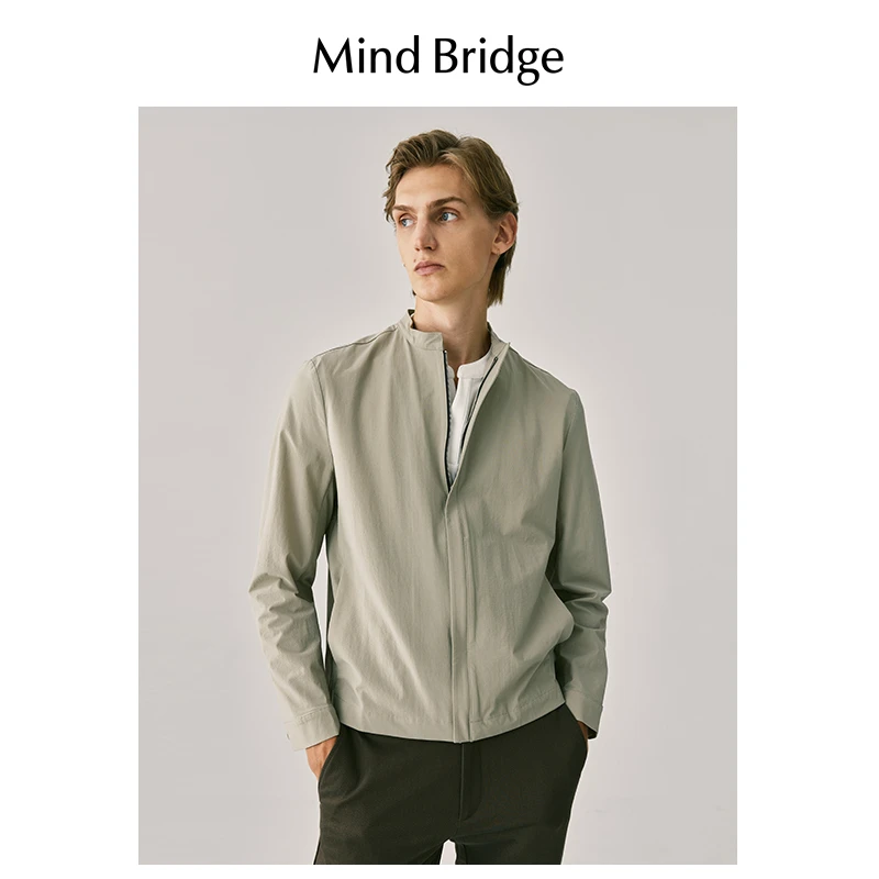 MindBridge秋季男士立领夹克透气防风弹力休闲百搭外套