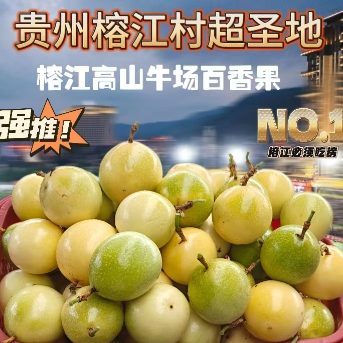 贵州榕江产地高山牛场百香果精品大果