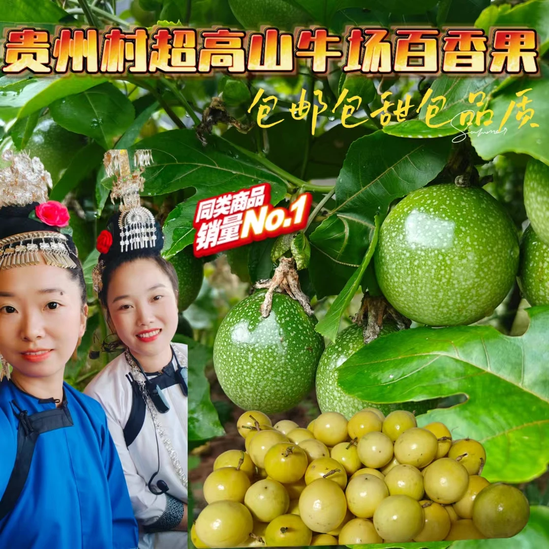 （福利大放送）贵州榕江产地高山牛场百香果精品大中小果混装体验果