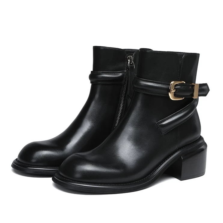 【W015】罗家撤柜秋冬时尚经典百搭高跟女靴默认微瑕