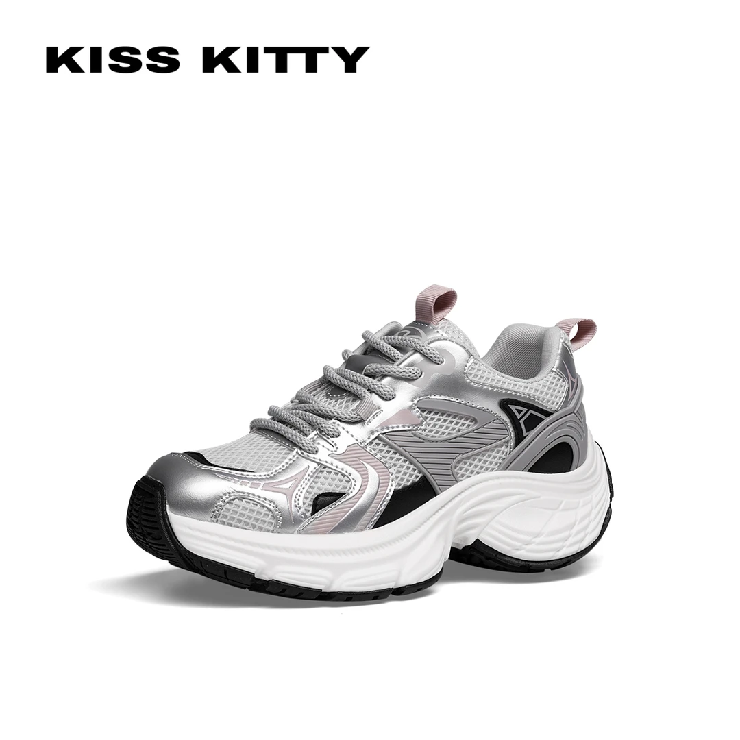 KISSKITTY厚底增高透气休闲老爹鞋SA54586-61