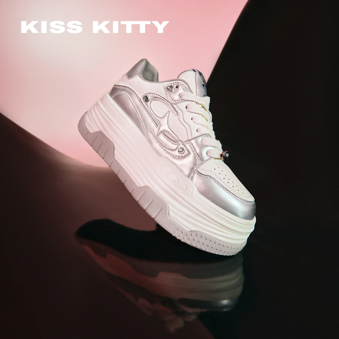 KISSKITTY百搭厚底熊猫鞋星芒板鞋SA54551-61