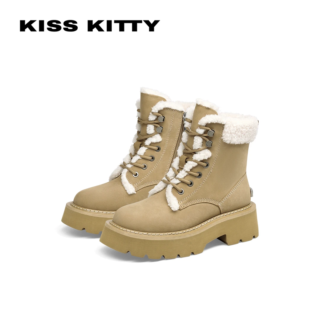 KISSKITTY保暖户外棉鞋时尚雪地靴SA54713-37