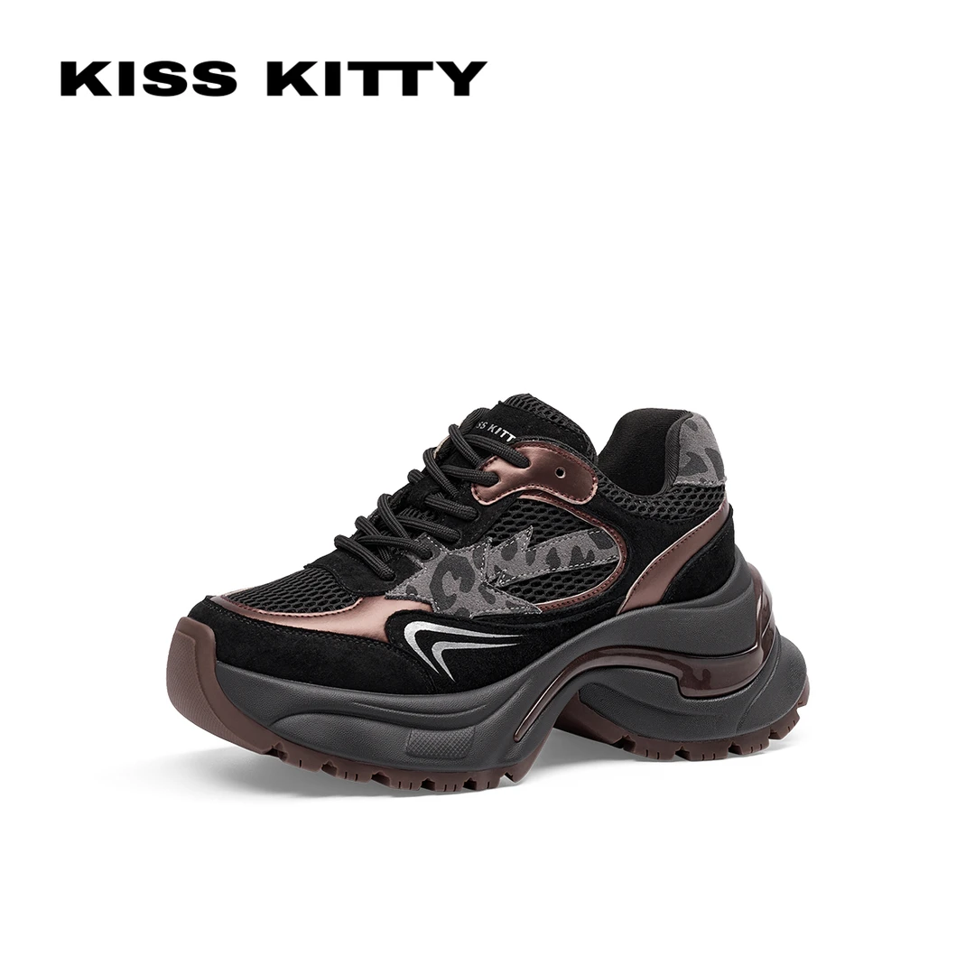 KISSKITTY厚底增高老爹鞋拼色运动鞋休闲鞋SA54740-61