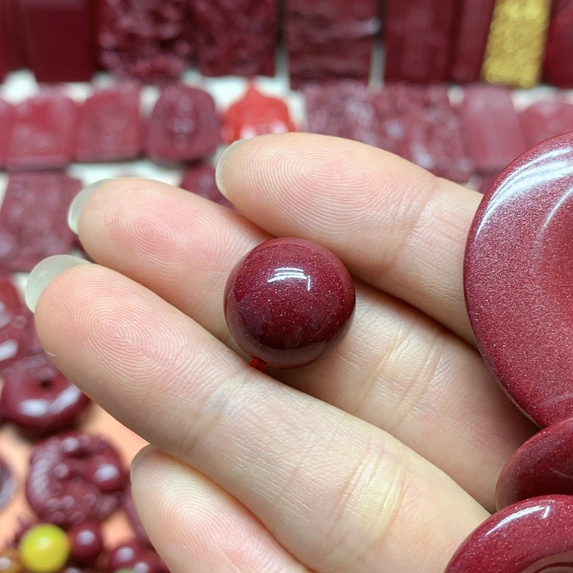 【闪购商品】天然辰砂地*鲜16mm单珠